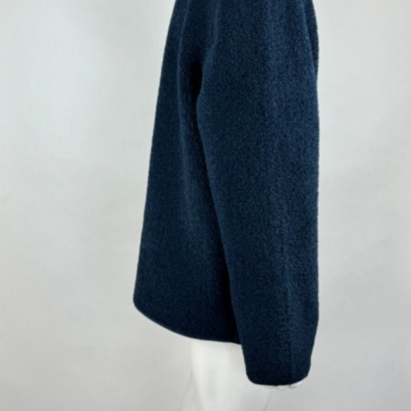 Brooks Brothers Sherpa Fleece Jacket Mens XL EUC Pocket Long Sleeve FullZip Navy - Picture 5 of 14